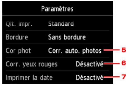 CANON PIXMA 7550 - Éléments de paramètre - 2