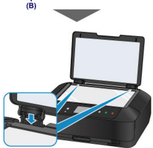 CANON PIXMA 7550 - Fixation du couvercle du scanner : - 2