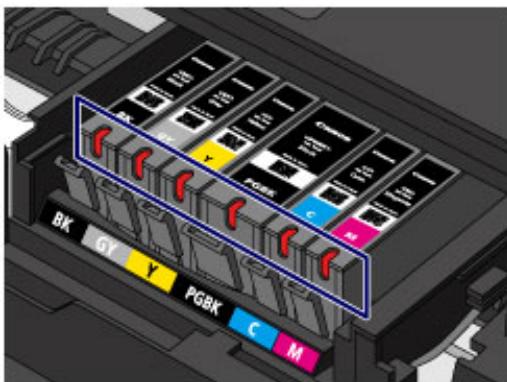 CANON PIXMA 7550 - Contrôle du niveau d'encre à l'aide des voyants d'encre - 1