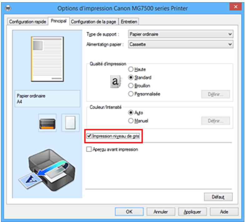 CANON PIXMA 7550 - Impression d'un document couleur en monochrome - 4