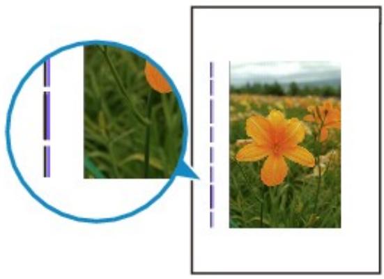 CANON PIXMA 7550 - Des lignes verticales sont imprimées sur les côts du document imprimé - 1