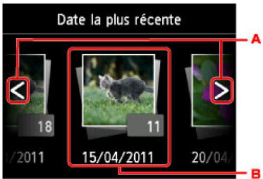 CANON PIXMA 7550 - Specification de date de selection des photos - 1
