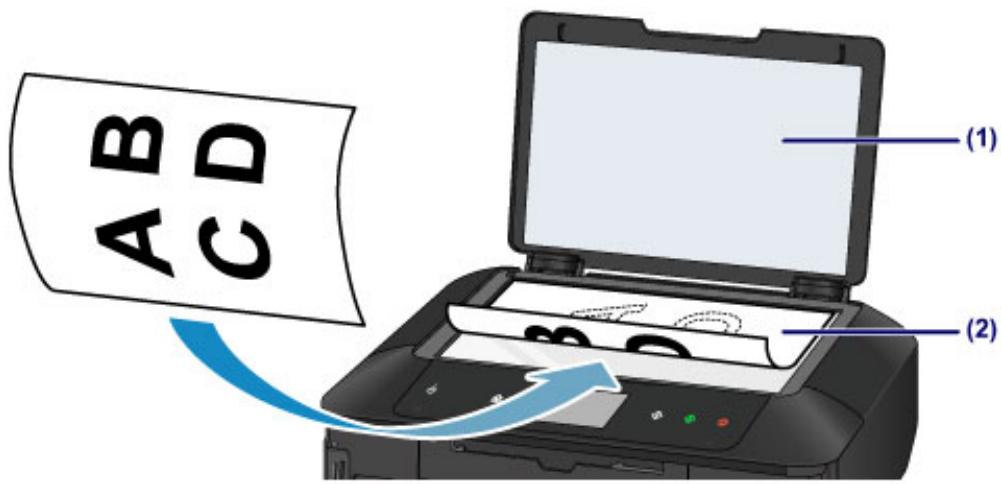 CANON PIXMA 7550 - Chargement des originaux sur la vitre d'exposition - 1
