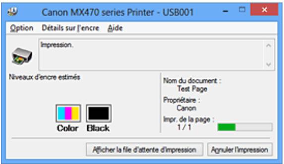 CANON PIXMA MX475 - Lancement de l'écran d'état Canon IJ - 2