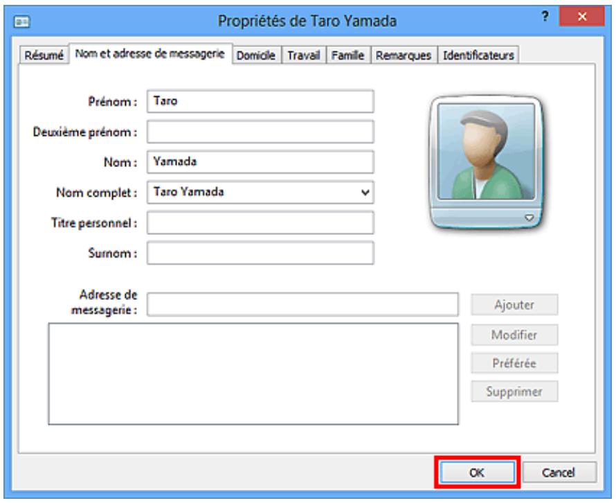 CANON PIXMA MX475 - Modification de destinataires dans un carnet d'adresses - 3