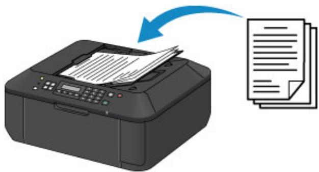 CANON PIXMA MX475 - Chargement de plusieurs feuilles d'un document de même format et de même épaisseur dans le CAD - 1