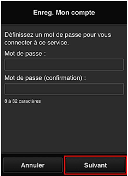 CANON MG 3650 - Accédez à l'URL fournie dans l'e-mail, enregistrez les informations et terminez le processus d'enregistrement de l'utilisateur - 3
