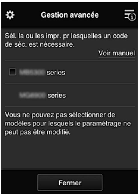 CANON MG 3650 - Écran Gestion avancée - 2