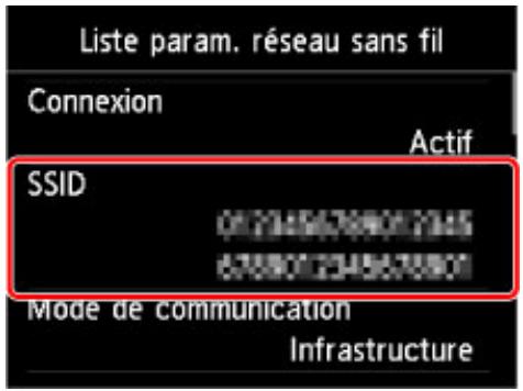 CANON PIXMA MG5751 - L'ordinateur indique-t-il le même SSID de routeur sans fil connecté que la machine ? - 1