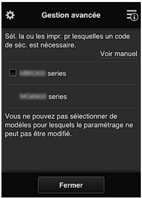 CANON PIXMA MG5751 - Limitation des applications que les utilisateurs individuels peuvent utiliser sur l'imprimante - 3