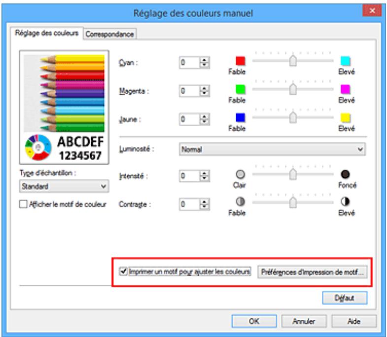 CANON PIXMA MG5751 - Réglage de l'équilibre des couleurs à l'aide de modèles (pilote d'imprimante) - 2