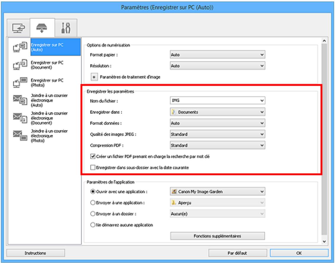 CANON PIXMA MG5751 - Définisse Options de numérisation. - 2