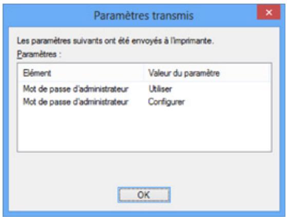 CANON PIXMA MG5751 - Affichage des paramètres modifiés - 1