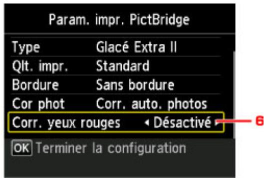 CANON PIXMA MG5751 - Paramètres sur un périhérique compatible PictBridge (réseau sans fil) - 2