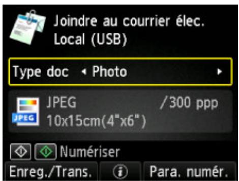 CANON PIXMA MG5751 - Joindre au courrier élec. et appuyez sur le bouton OK. - 2
