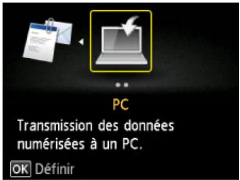CANON PIXMA MG5751 - Si vous transférez les données vers un ordinateur relié à un réseau : - 1