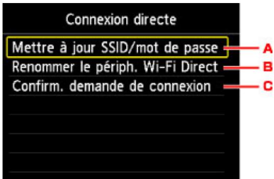 CANON PIXMA MG5751 - Modification des paramètres de connexion directe - 1