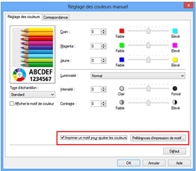 CANON MG 6850 - Réglage de l'équilibre des couleurs à l'aide de modèles (pilote d'imprimante) - 2