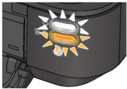 CANON MG 6850 - Code de support correspondant au nombre de clignotements alternés du témoin ALIMENTATION (POWER) et du témoin Alarme (Alarm) - 1
