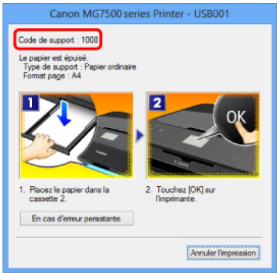 CANON MG 7750 - En cas d'erreur - 1