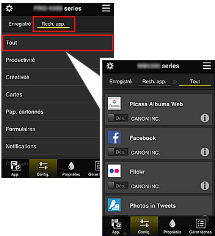 CANON MG 7750 - Zone de menus - 4