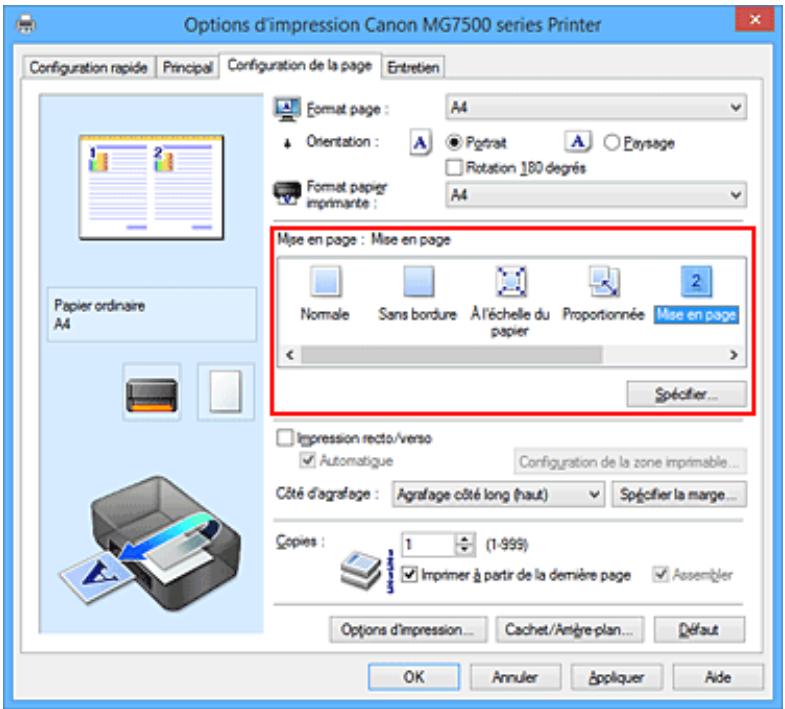 CANON MG 7750 - Impression mise en page - 2