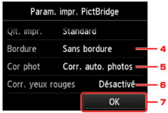 CANON MG 7750 - Param. impr. PictBridge Écran - 2