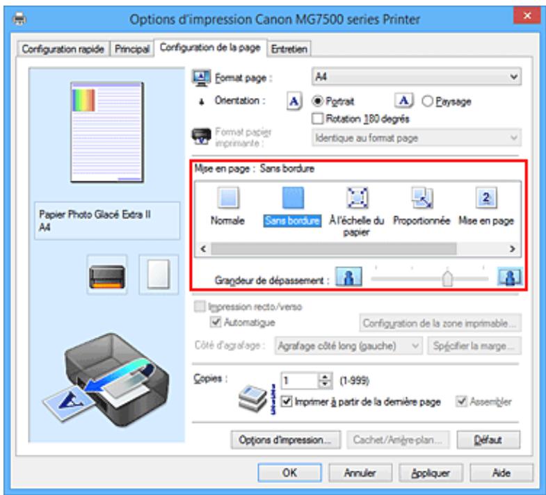 CANON MG 7750 - Définition d'une impression sans bordure - 1