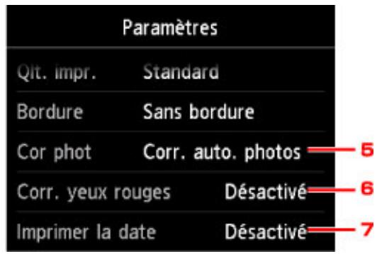 CANON MG 7750 - Éléments de paramètre - 2