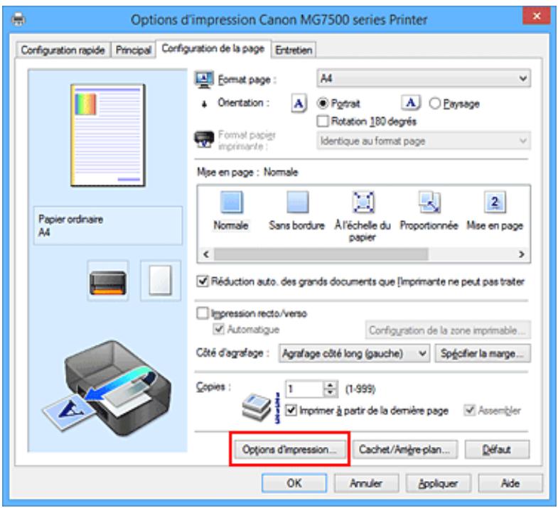 CANON MG 7750 - Changement des options d'impression - 1