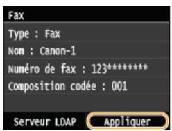 CANON I-SENSYS MF628CW - Sélectionnez l'élément à modifier, apportez la modification souhaitée, puis appuyez sur. - 1