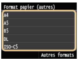 CANON I-SENSYS MF628CW - Sélectionnez le format du papier. - 1