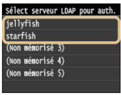 CANON I-SENSYS MF628CW - Appuyez sur, et sélectionnez le serveur pour votre authentication. - 1