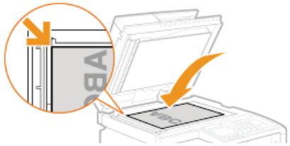 CANON I-SENSYS MF628CW - Placez le document, face à imprimer vers le bas, contre la vitre d'exposition. - 1