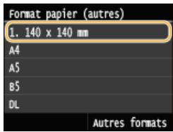 CANON I-SENSYS MF628CW - Lors de la sélection du format de papier placé dans la fente d'alimentation manuelle - 1