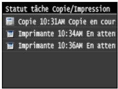 CANON I-SENSYS MF628CW - Statut des tâches de copie/d'impression/d'envoi/de réception - 1