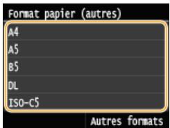 CANON I-SENSYS MF628CW - Sélectionnez le format du papier. - 1