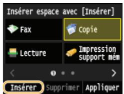 CANON I-SENSYS MF628CW - Sélectionnez le bouton à l'endroit où vous souhaitez insérer un blanc, et appuyez sur. - 1