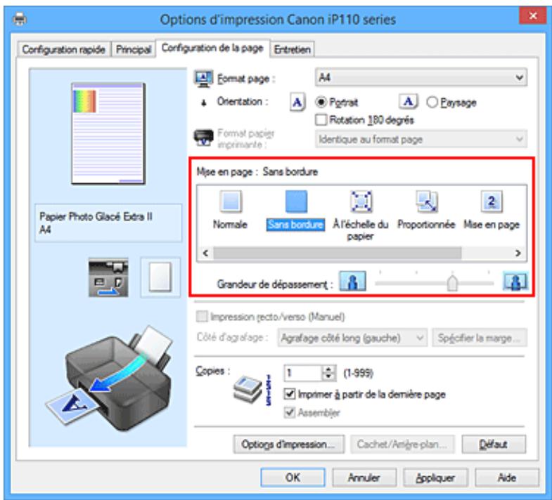 CANON PIXMA IP110 - Définition d'une impression sans bordure - 1