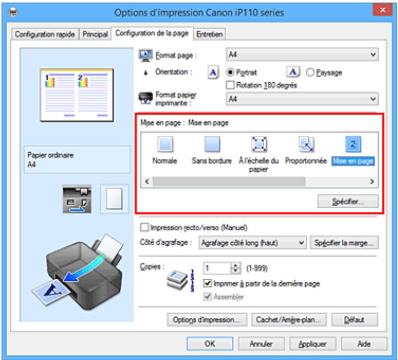 CANON PIXMA IP110 - Impression mise en page - 2
