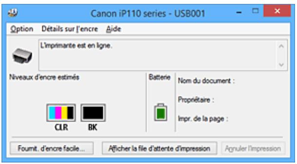 CANON PIXMA IP110 - Contrôle du niveau d'encre sur votre ordinateur - 1