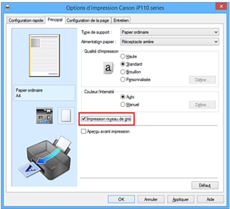 CANON PIXMA IP110 - Impression d'un document couleur en monochrome - 2