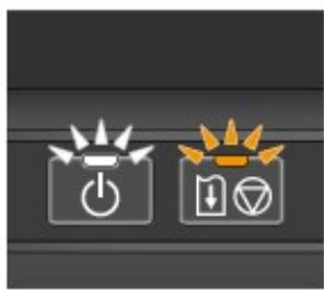 CANON PIXMA IP110 - Code de support correspondant au nombre de clignotements alternés du témoin alimentation (POWER) et du témoin alarme (alarm) - 1