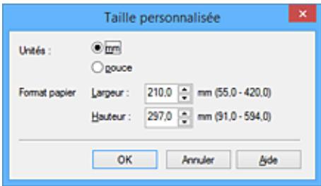 CANON PIXMA IP110 - Définition du format de papier (format personnalisé) - 2