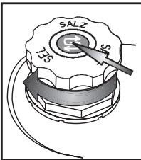 WHIRLPOOL ADPL9875IX - Remplissage du réservoir à sel - le sel dissout le tartre (inutile si le degré de dureté de l'eau est réglé sur « très douce i »!) - 4