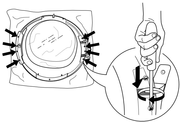 WHIRLPOOL HSCX 90422 - Inversion de la butée de porte - 13