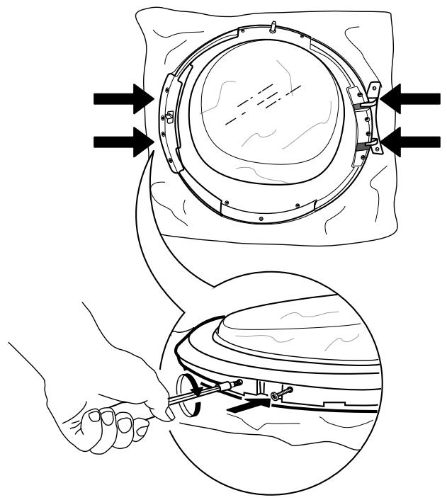WHIRLPOOL HSCX 90422 - Inversion de la butée de porte - 12