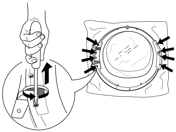 WHIRLPOOL HSCX 90422 - Inversion de la butée de porte - 9