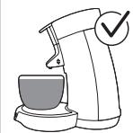 PHILIPS SENSEO HD7825/71 - Drücken Sie gleichzeitig kurz die 1-Tasse-Taste  und die 2-Tassen-Taste  , um das Durchsprülen zu starten. - 1