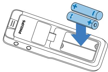 PHILIPS DVT1500 - Insérer les piles ou accus - 3